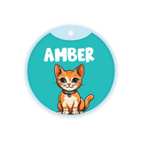 Customized Cat Id Tags - Orange Indie