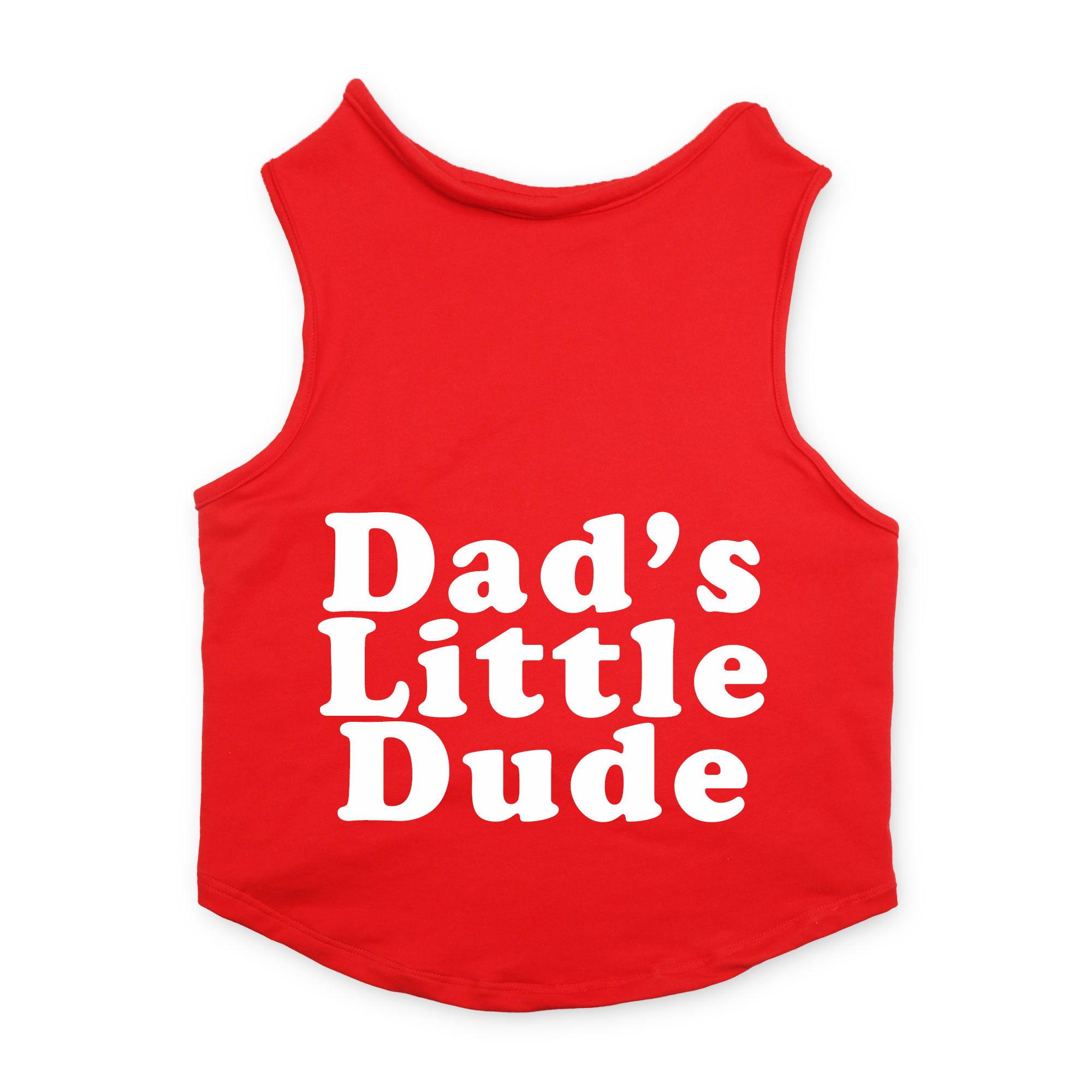 PawsIndia Sleeveless Printed Dog T-Shirt - Dad's Little Dude