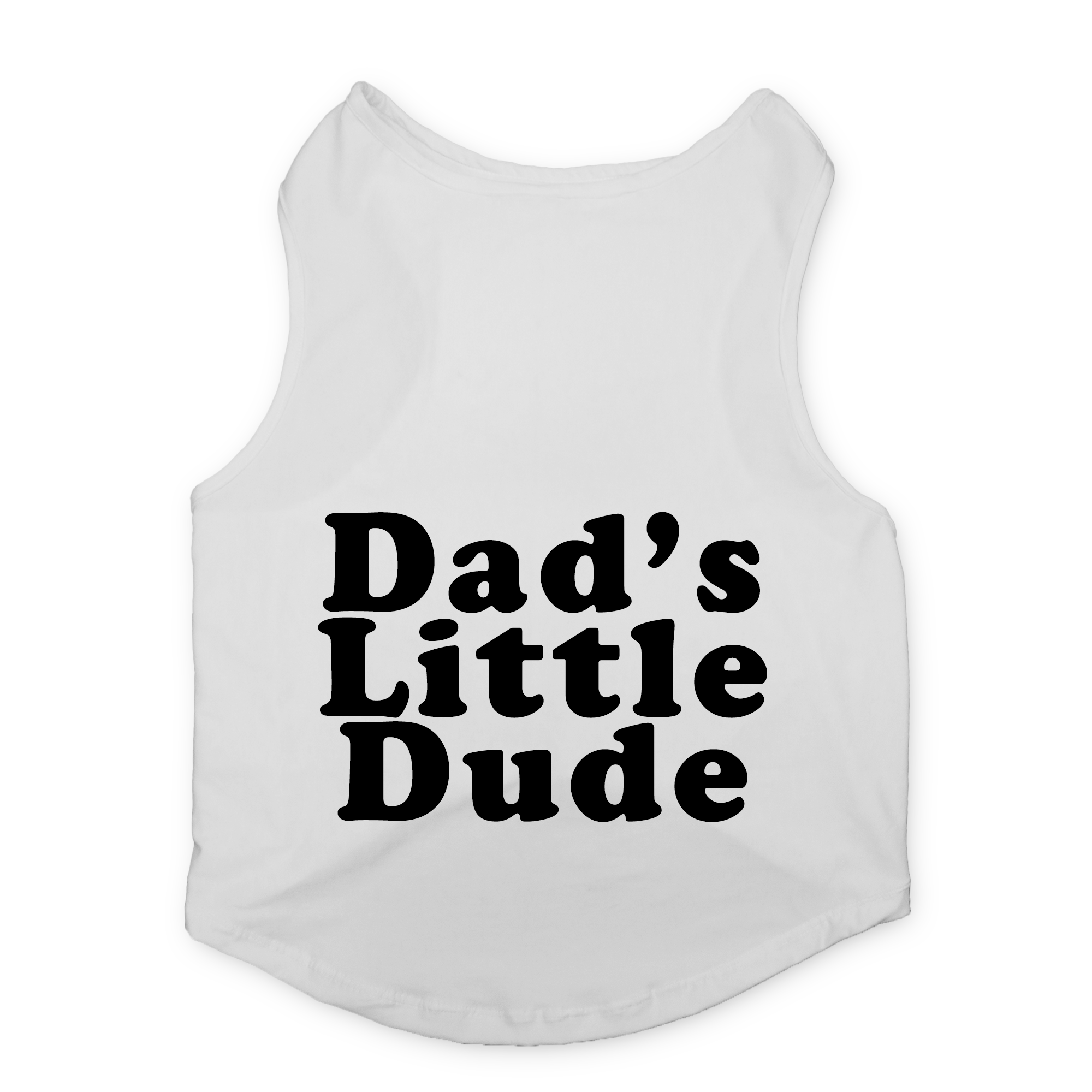 PawsIndia Sleeveless Printed Dog T-Shirt - Dad's Little Dude