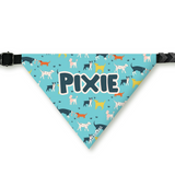 PawsIndia Customized Dog Bandana - Mix Dog Breeds Print