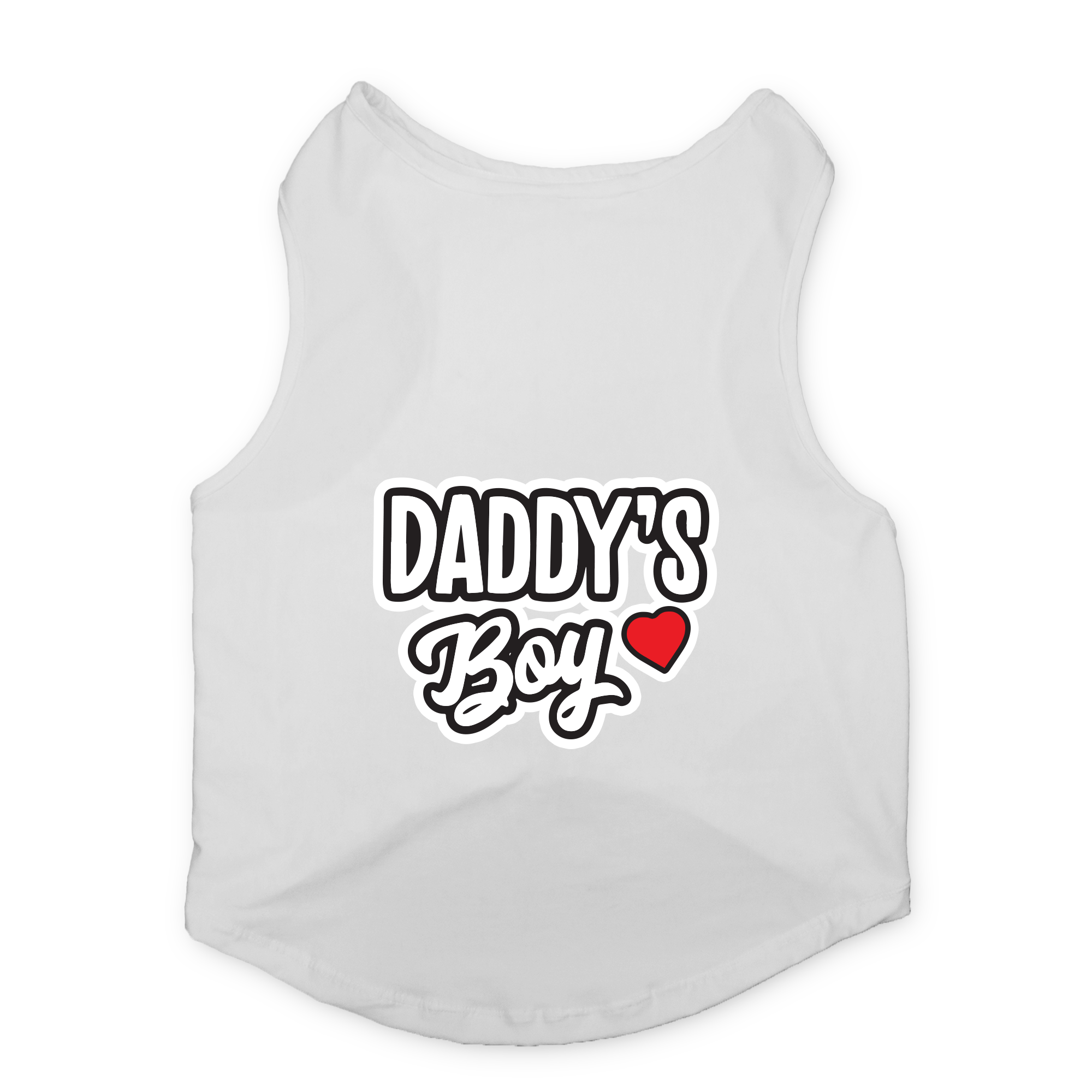 PawsIndia Sleeveless Printed Cat T-Shirt - Daddy's Boy