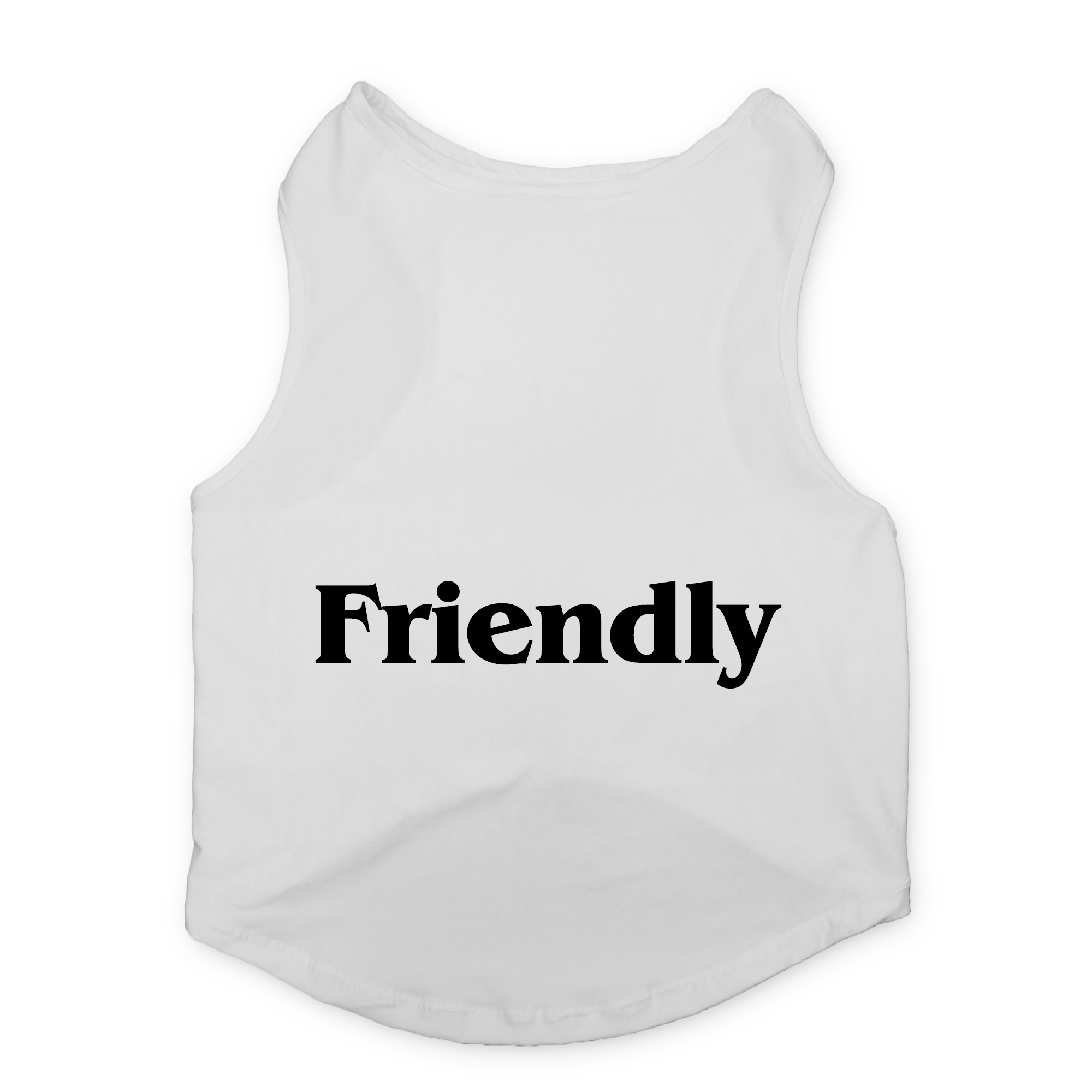 PawsIndia Sleeveless Printed Cat T-Shirt - Friendly