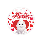 Customized Cat Id Tags - Persian (White) ?> Love Edition