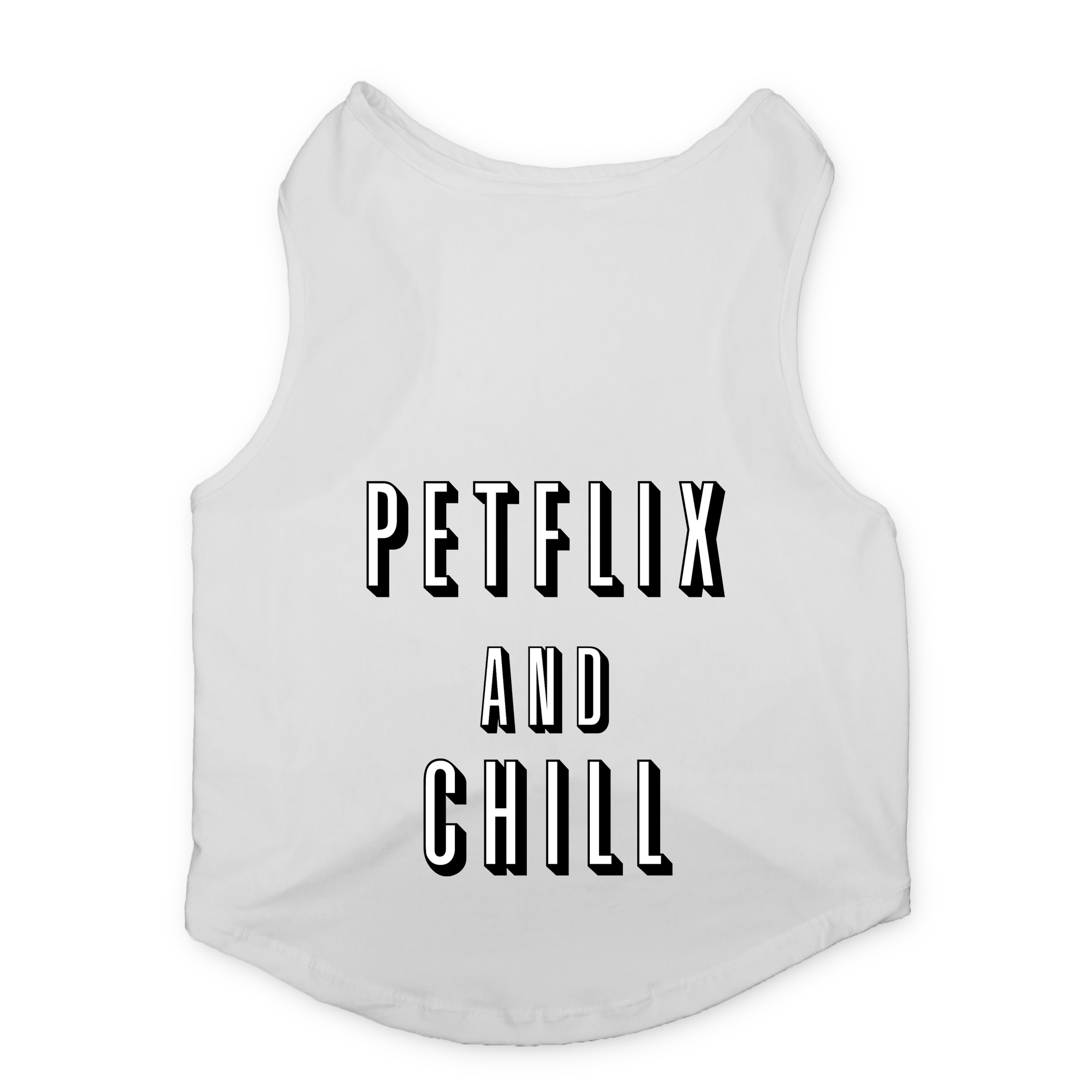 PawsIndia Sleeveless Printed Cat T-Shirt - Petflix & Chill