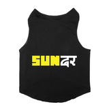 PawsIndia Sleeveless Printed Dog T-Shirt - Sundar