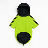 Pawsindia Dog Hooded Raincoat - Neon Green & Black