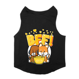 PawsIndia Sleeveless Printed Dog T-Shirt - BFF