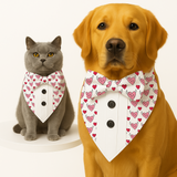 PawsIndia Valentines Edition Hearts With Wings Printed Tuxedo For Pets