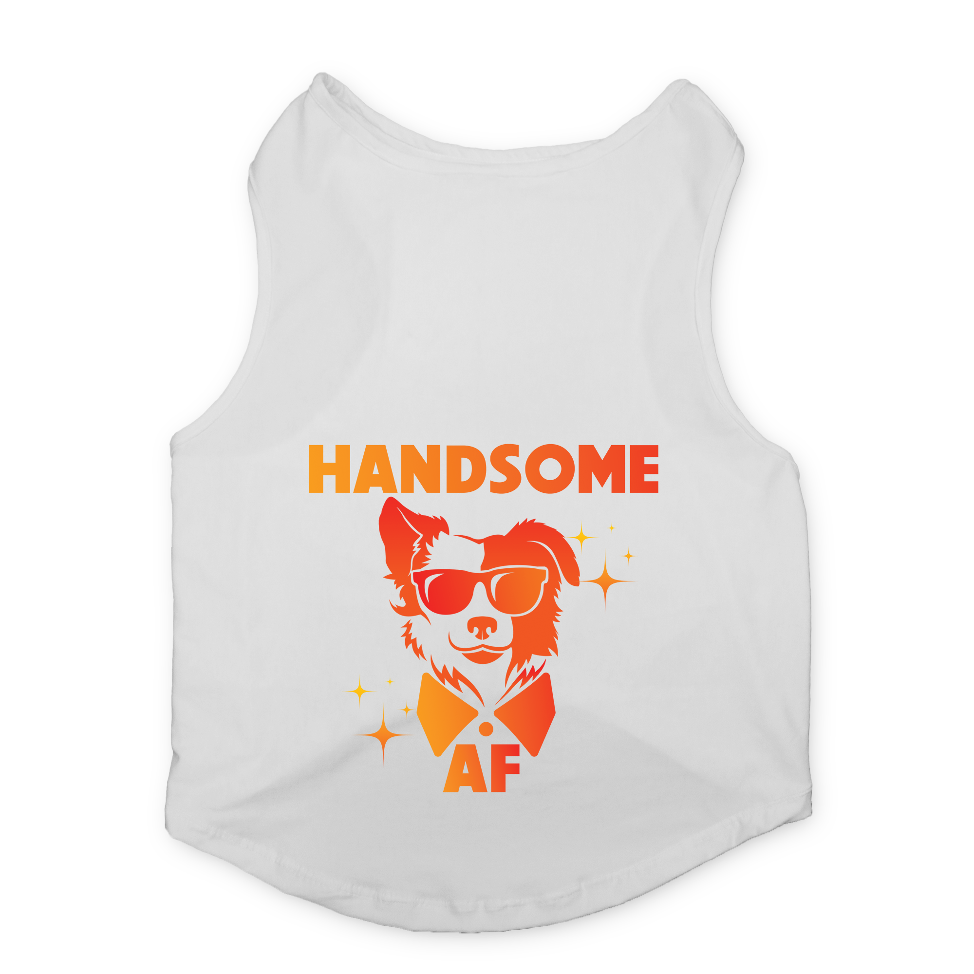 PawsIndia Sleeveless Printed Dog T-Shirt - Handsome