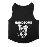 PawsIndia Sleeveless Printed Dog T-Shirt - Handsome