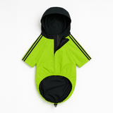 Pawsindia Dog Hooded Raincoat - Neon Green & Black