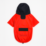 Pawsindia Dog Hooded Raincoat - Red & Black