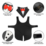 PawsIndia Black & White Tuxedo Suit  – Red Carpet Ready