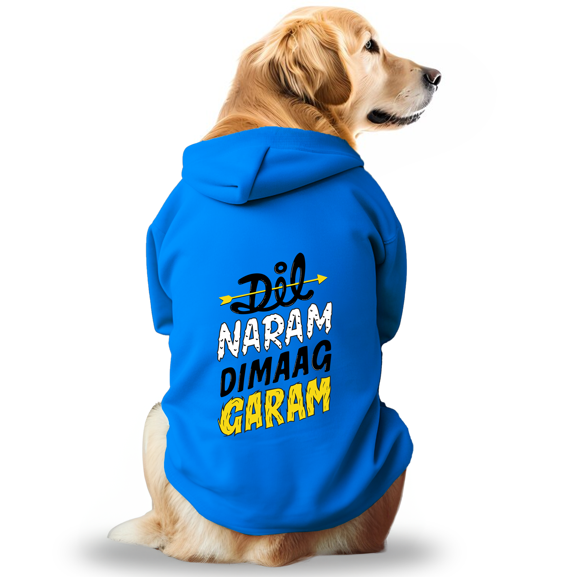 Pawsindia Dog Hoodie - Dil Naram Dimag Garam