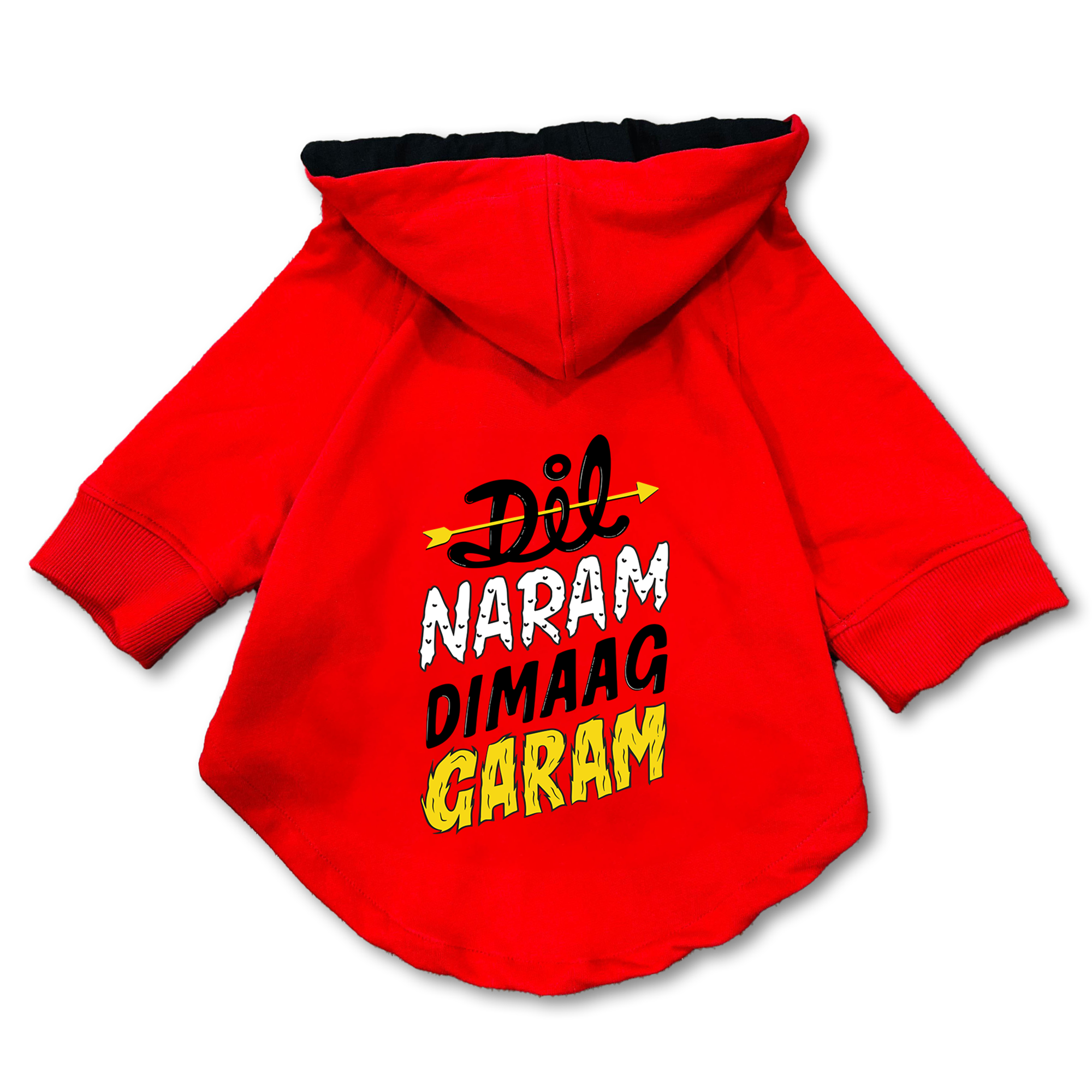 Pawsindia Dog Hoodie - Dil Naram Dimag Garam