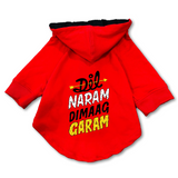 Pawsindia Dog Hoodie - Dil Naram Dimag Garam
