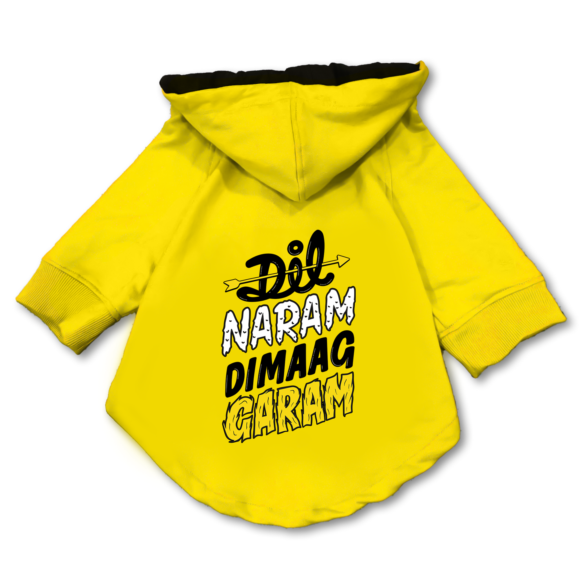 Pawsindia Dog Hoodie - Dil Naram Dimag Garam