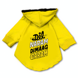 Pawsindia Dog Hoodie - Dil Naram Dimag Garam