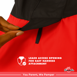 Pawsindia Dog Hooded Raincoat - Red & Black