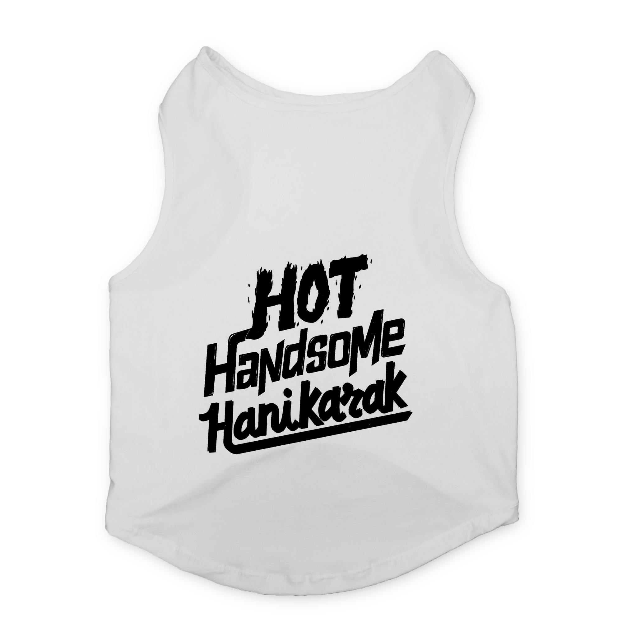 PawsIndia Sleeveless Printed Cat T-Shirt - Hot-Handsome-Hanikark