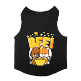 PawsIndia Sleeveless Printed Dog T-Shirt - BFF