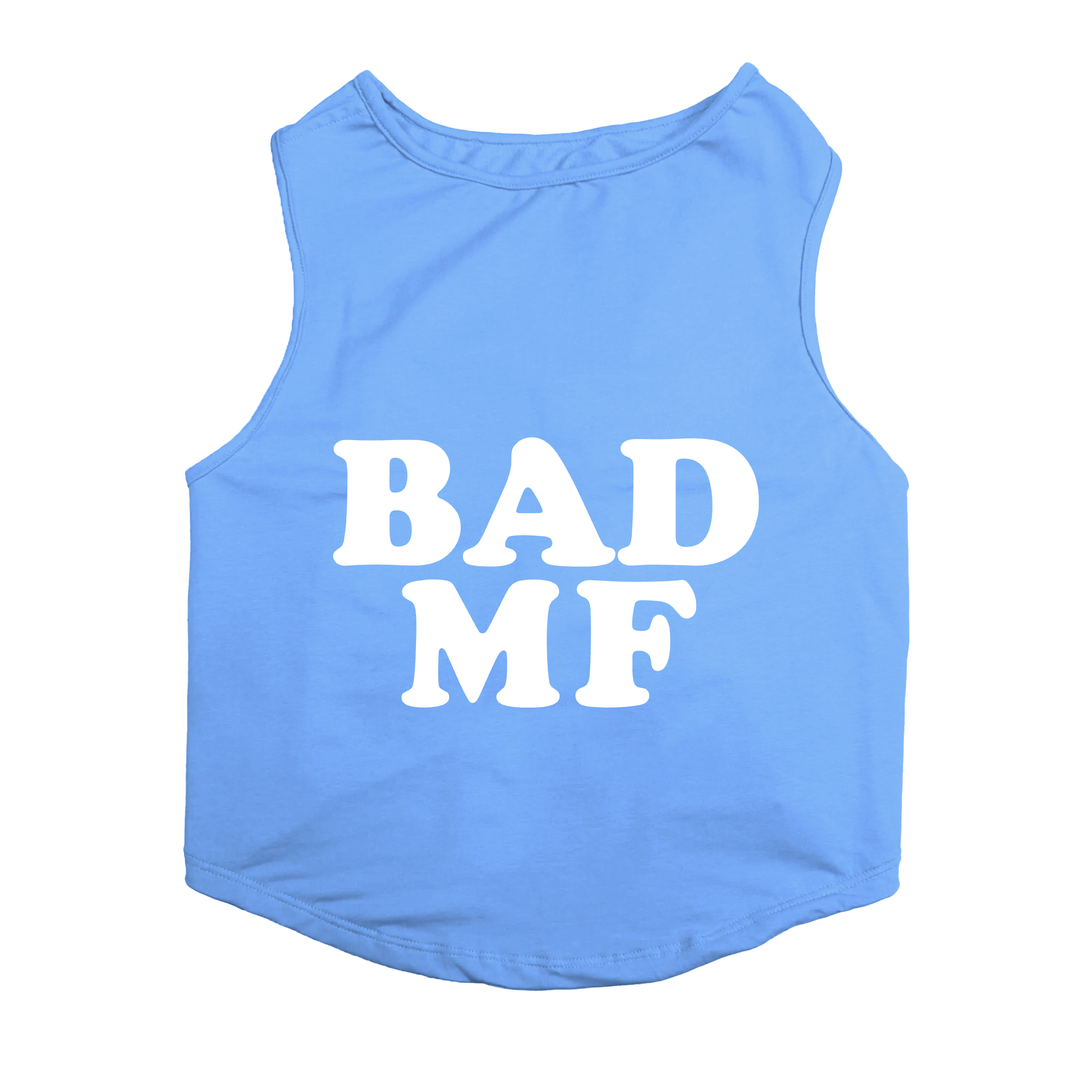 PawsIndia Sleeveless Printed Dog T-Shirt - Bad MF