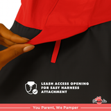 Pawsindia Dog Hooded Raincoat - Black & Red