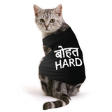 PawsIndia Sleeveless Printed Cat T-Shirt - Bohot Hard
