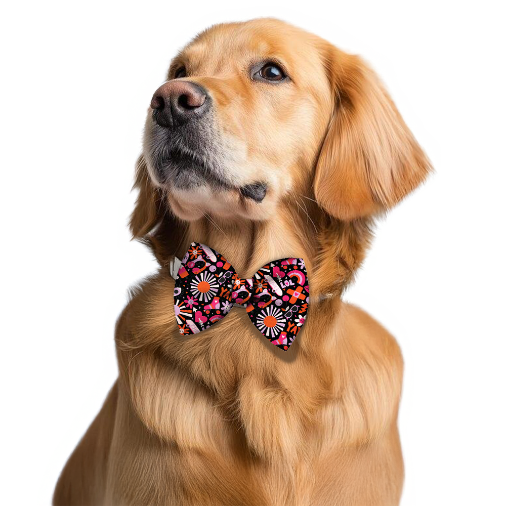 Pawsindia Pop Funk Pattern Bow Tie