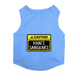 PawsIndia Sleeveless Printed Cat T-Shirt - Caution - Kaafi Sanskari