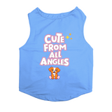 PawsIndia Sleeveless Printed Dog T-Shirt - Cute From All Angles