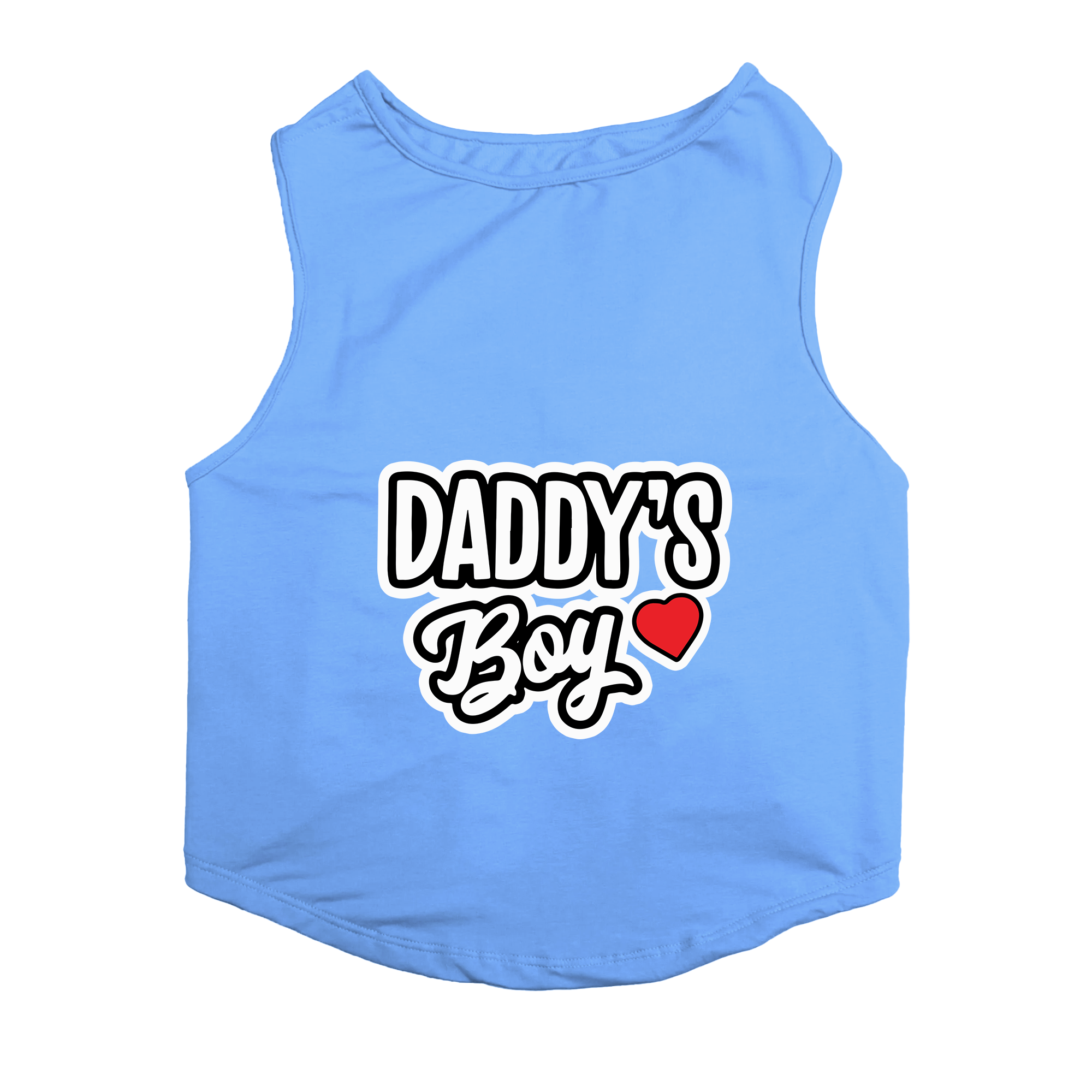 PawsIndia Sleeveless Printed Cat T-Shirt - Daddy's Boy
