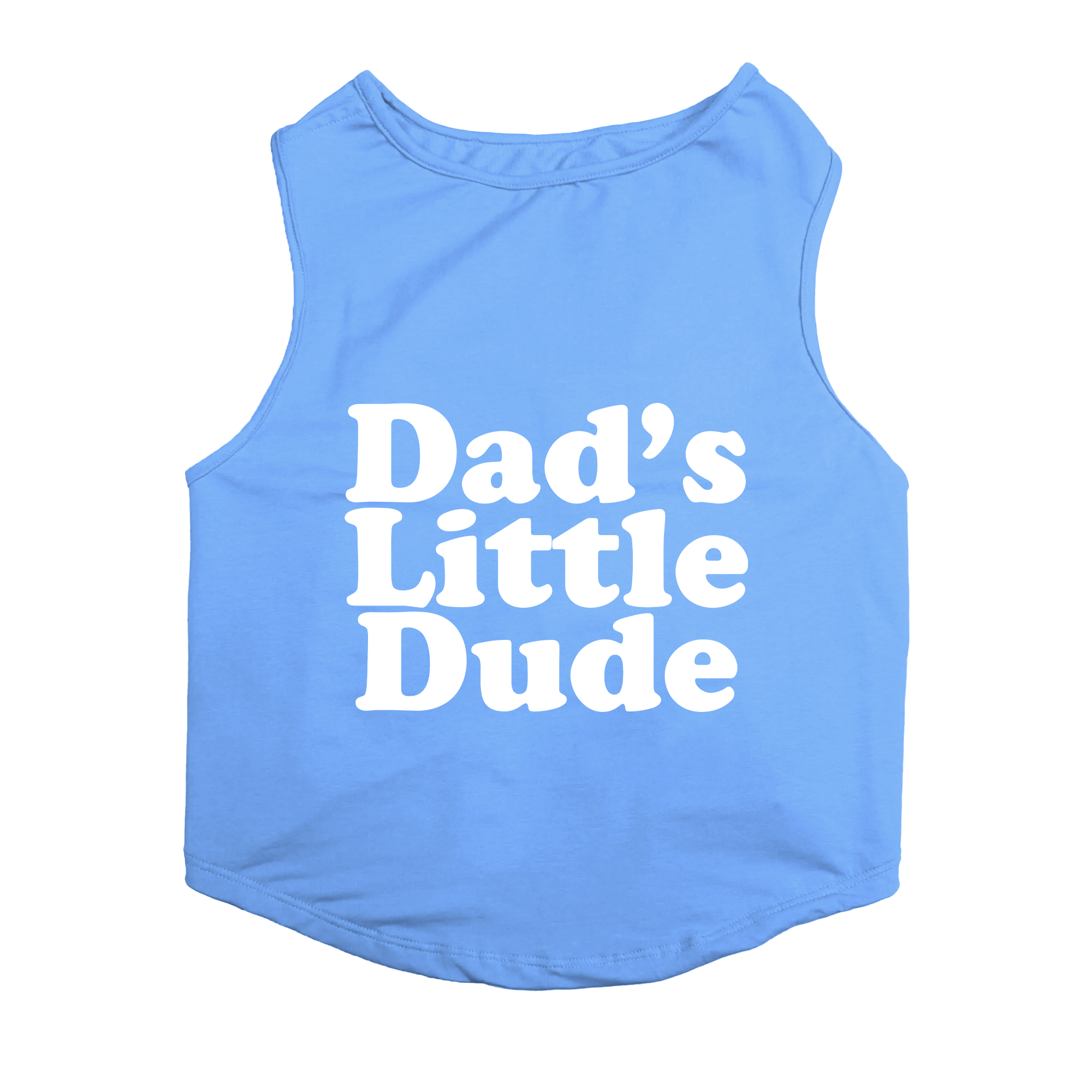 PawsIndia Sleeveless Printed Dog T-Shirt - Dad's Little Dude