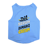 PawsIndia Sleeveless Printed Cat T-Shirt - Dil Naram Dimag Garam