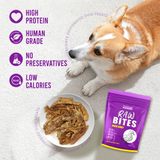 Raw Bites Organic Dehydrated - Duck Jerky Premium Dog Treats