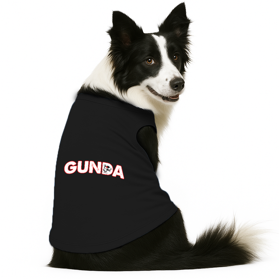 PawsIndia Sleeveless Printed Dog T-Shirt - Gunda