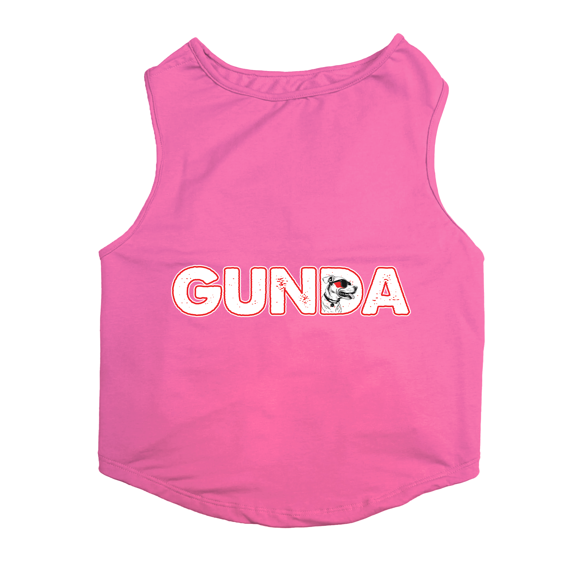 PawsIndia Sleeveless Printed Dog T-Shirt - Gunda