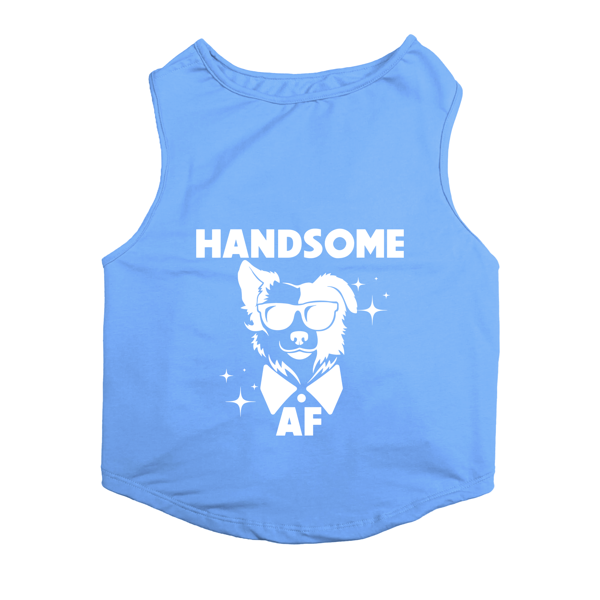 PawsIndia Sleeveless Printed Dog T-Shirt - Handsome