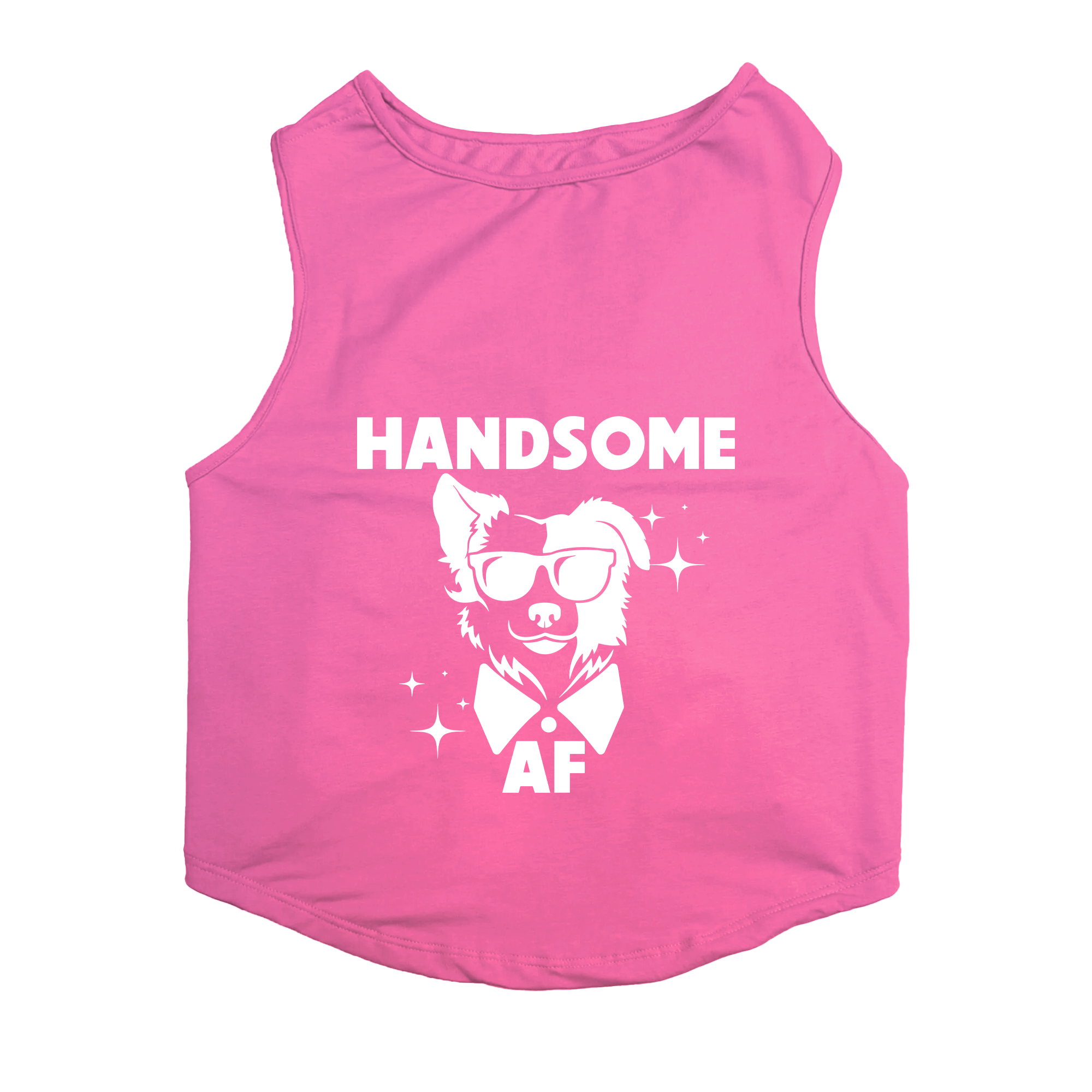 PawsIndia Sleeveless Printed Dog T-Shirt - Handsome