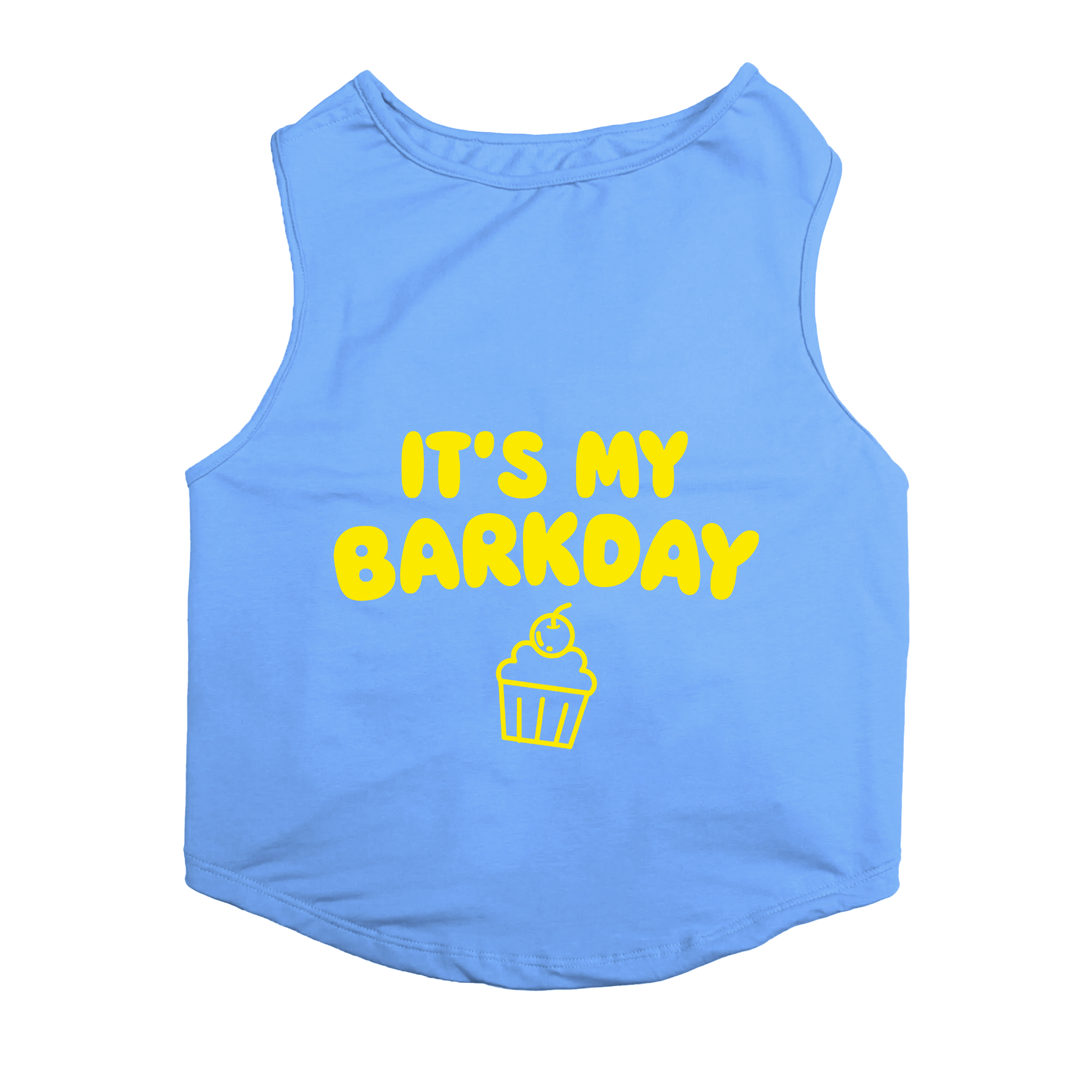 PawsIndia Sleeveless Printed Dog T-Shirt - Its My Barkday