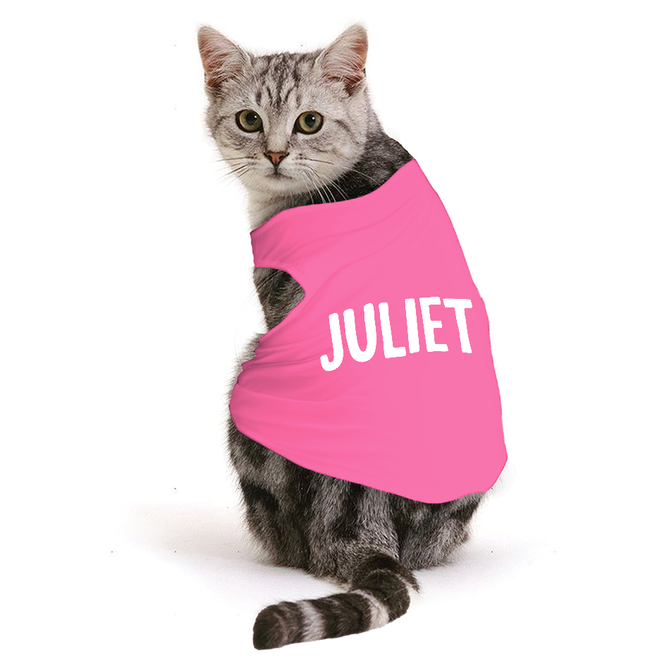 PawsIndia Sleeveless Printed Cat T-Shirt - Juliet