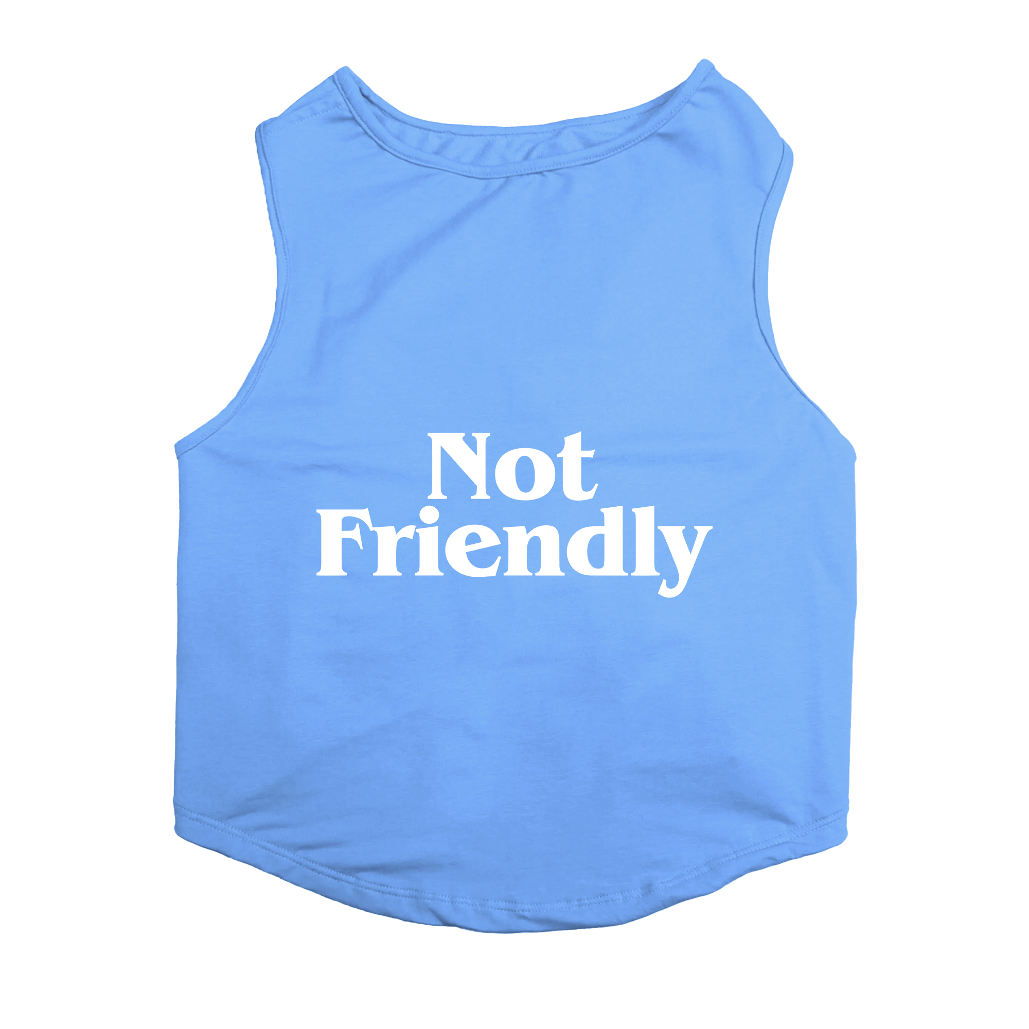 PawsIndia Sleeveless Printed Cat T-Shirt - Not Friendly