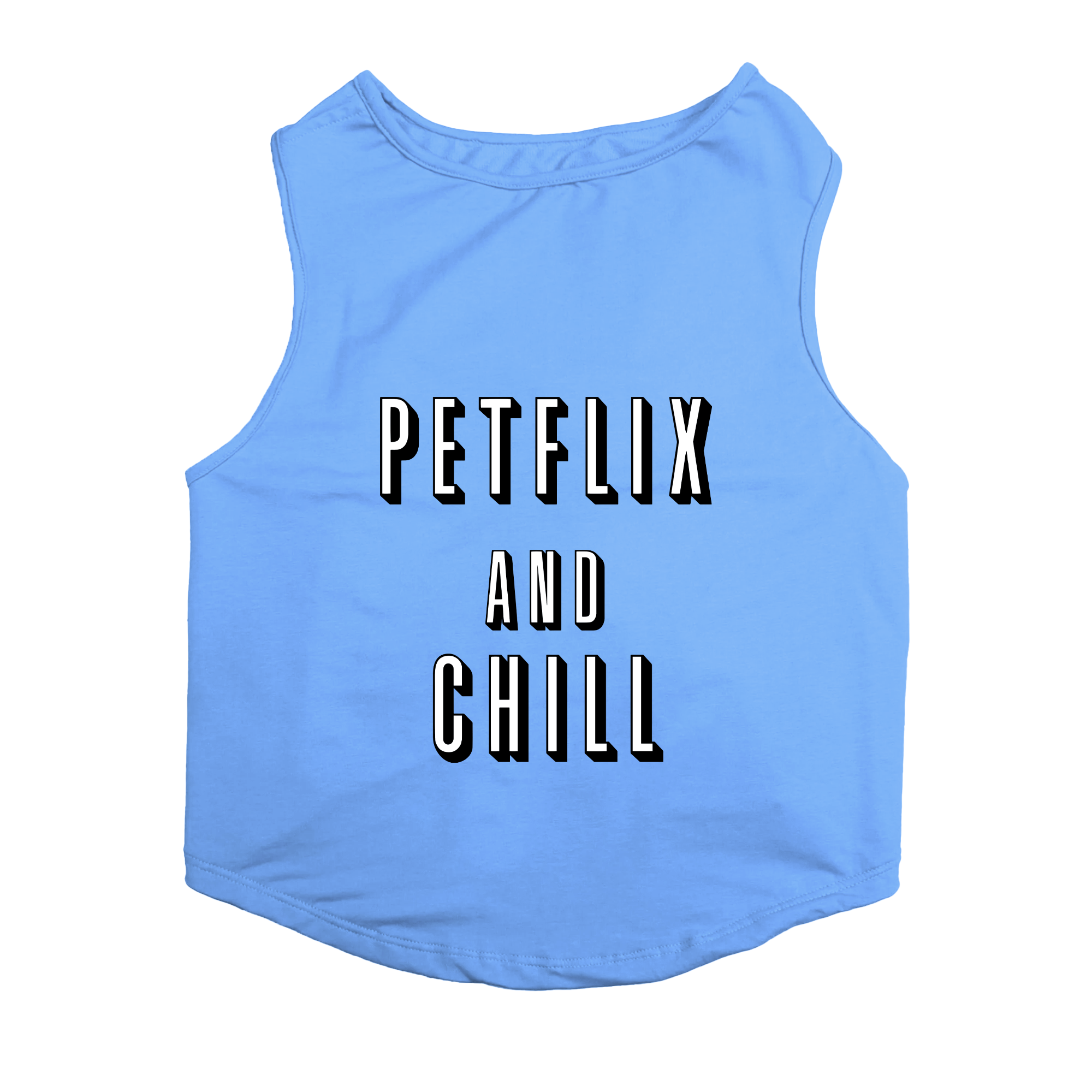 PawsIndia Sleeveless Printed Cat T-Shirt - Petflix & Chill