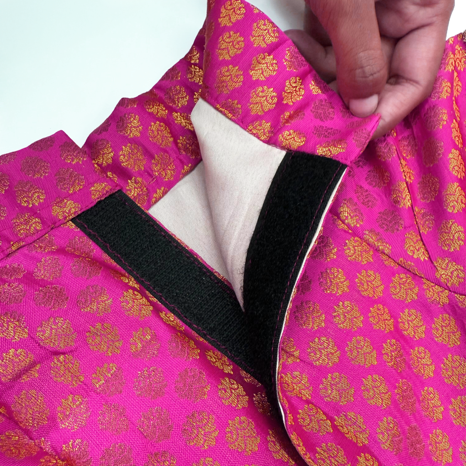 Pawsindia Traditional Royal Brocade Dress for Dogs - Pink | Ethnic Festive Wear