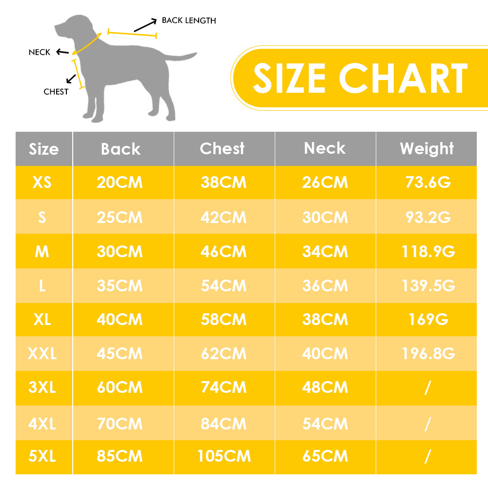 Hooded Dog Raincoat for all sized dogs