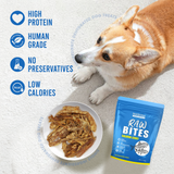 Raw Bites Organic Dehydrated - Salmon Jerky Premium Dog Treats