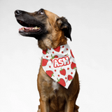 PawsIndia Customized Pet Bandana - Strawberry Print