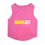 PawsIndia Sleeveless Printed Dog T-Shirt - Sundar