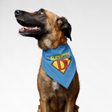 PawsIndia Dog Bandana - Super Dog - Blue