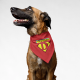 PawsIndia Dog Bandana - Super Dog - Red
